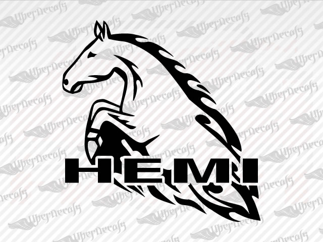 HEMI Horse Decals 14.73 x 15" | Dodge Truck and Car Decals | Vinyl Decals
