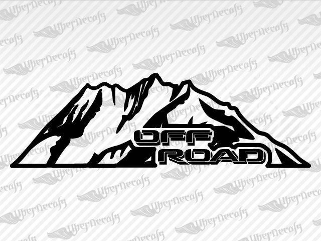 OFF ROAD Mountain Decal black | Toyota Truck and Car Decals | Vinyl Decals