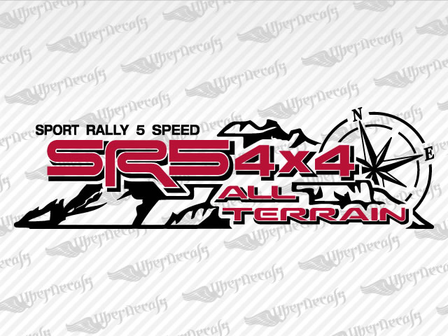 SR5 4X4 ALL TERRAIN Mountain Compass Decals | Toyota Truck and Car Decals | Vinyl Decals