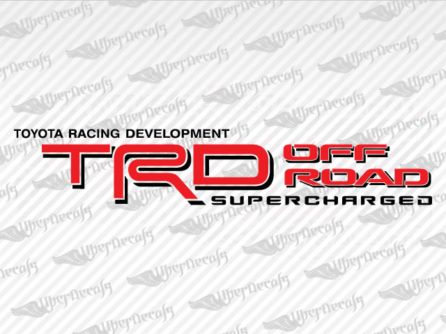 Toyota Trd Off Road Supercharged Decal Stickers