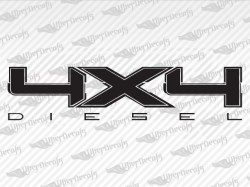 4X4 DIESEL Decals | Ford Truck and Car Decals | Vinyl Decals