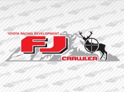 FJ CRAWLER Mountain and Deer Decals | Toyota Truck and Car Decals | Vinyl Decals