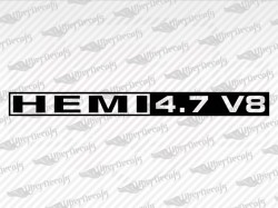 HEMI 4.7 V8 Decals | Dodge Truck and Car Decals | Vinyl Decals