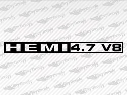 HEMI 4.7 V8 Decals | Dodge Truck and Car Decals | Vinyl Decals