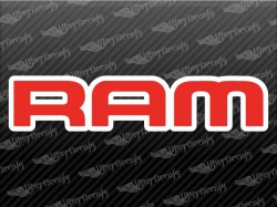 RAM Logo Decals | Dodge Truck and Car Decals | Vinyl Decals