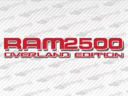 Dodge RAM 2500 OVERLAND EDITION Decal | Dodge Truck and Car Decals | Vinyl Decals