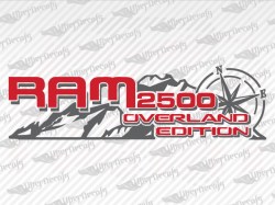 Dodge RAM 2500 OVERLAND EDITION Mountain Compass Decal | Dodge Truck and Car Decals | Vinyl Decals