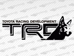 TRD BLUE HEELER DOG Toyota Decal Black 02 | Truck decals | Custom Decal