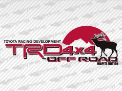 TRD 4 X 4 OFF ROAD ELK WAPITI EDITION Decal | Toyota Truck and Car Decals | Vinyl Decals