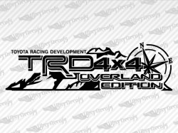 TRD 4 X 4 OVERLAND EDITION Mountain Compass Decal matte black | Toyota Truck and Car Decals | Vinyl Decals