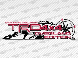 TRD 4 X 4 OVERLAND EDITION Mountain Compass Decal | Toyota Truck and Car Decals | Vinyl Decals