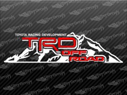 TRD OFF ROAD Mountain Decals | Toyota Truck and Car Decals | Vinyl Decals