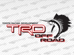 TRD OFF ROAD Sailfish Decals | Toyota Truck and Car Decals | Vinyl Decals