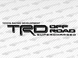 TRD OFF ROAD SUPERCHARGED Decals | Toyota Truck and Car Decals | Vinyl Decals