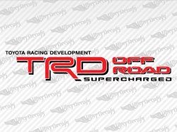 TRD OFF ROAD SUPERCHARGED Decals | Toyota Truck and Car Decals | Vinyl Decals