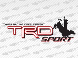 TRD SPORT Bull Cowboy Decals | Toyota Truck and Car Decals | Vinyl Decals