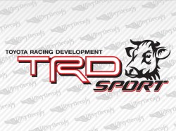 TRD SPORT Bull Decals | Toyota Truck and Car Decals | Vinyl Decals
