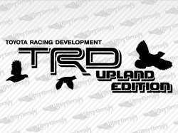 Toyota TRD UPLAND EDITION QUAIL Decal BK | Toyota Truck and Car Decals | Vinyl Decals