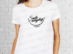 Smile everyday phrase desing | Women's T-shirt | Heat Press Vinyl