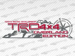 TRD 4 X 4 OVERLAND EDITION Mountain Compass Decal | Toyota Truck and Car Decals | Vinyl Decals