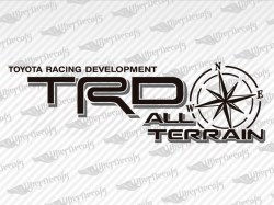 TRD ALL TERRAIN Compass Decals | Toyota Truck and Car Decals | Vinyl Decals