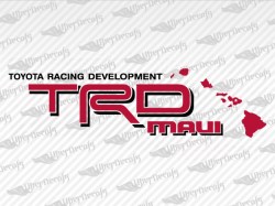 TRD MAUI Decals | Toyota Truck and Car Decals | Vinyl Decals