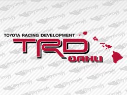 TRD OAHU Decals | Toyota Truck and Car Decals | Vinyl Decals