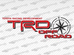 TRD OFF ROAD Compass Decals | Toyota Truck and Car Decals | Vinyl Decals