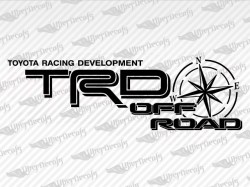 TRD OFF ROAD Compass Decals | Toyota Truck and Car Decals | Vinyl Decals