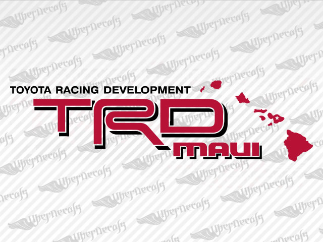 TRD MAUI Decals | Toyota Truck and Car Decals | Vinyl Decals
